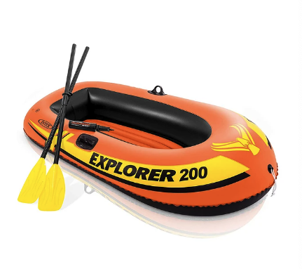 Bote Inflable Intex Explorer 200 Set Capacidad 95 Kg + Remos + Inflador