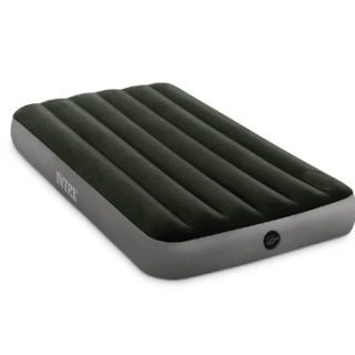Colchón Inflable Intex 1,5 Plazas Verde con Inflador Pie 99X192x25 Cms