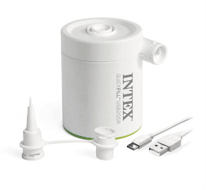 Inflador Eléctrico Recargable Intex USB QuickFill 200R 200 Lts/Min