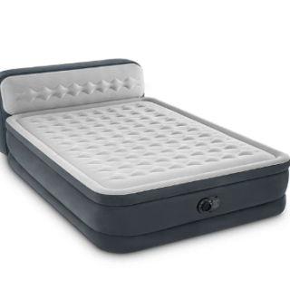 Colchón Inflable Eléctrico Intex 2 Plazas 152x203x46 Cm Respaldo Ultra Plush Headboard