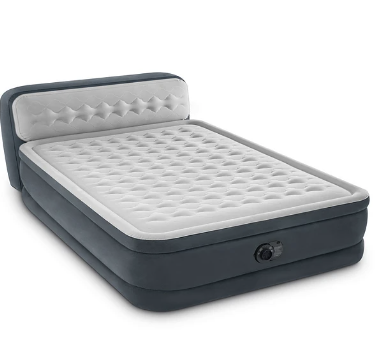 Colchón Inflable Eléctrico Intex 2 Plazas 152x203x46 Cm Respaldo Ultra Plush Headboard