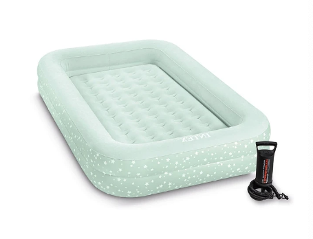 Colchón Inflable Intex 1 Plaza Niño 107x168x25 Cm Kidz Travel Gris