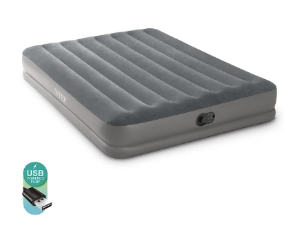 Colchón Inflable Eléctrico USB Intex 2 Plazas 152x203x30 Cm Prestige Mid-Rise