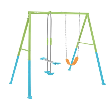 Set Columpio de 2 Accesorios Intex Two Feature Swing Set Verde Azul Mod 1