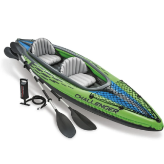 Kayak Inflable Intex Challenger K2 Set 2 Personas + Remos + Inflador Capacidad 2 Personas
